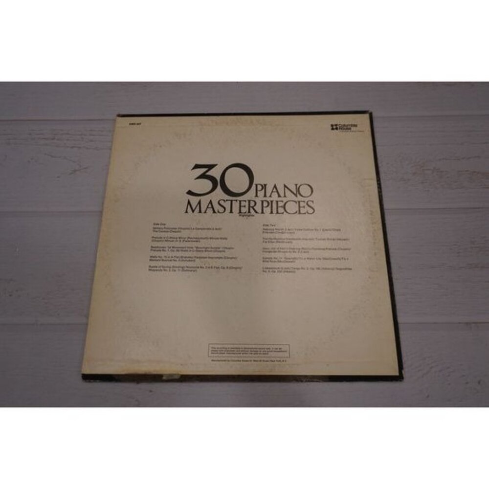30 Piano Masterpieces Vinyl LP Classical Music Collection Preowned - Picture 4 of 4